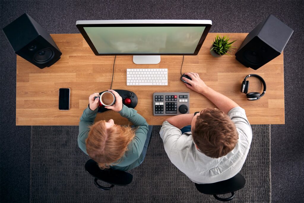 Web developers at work