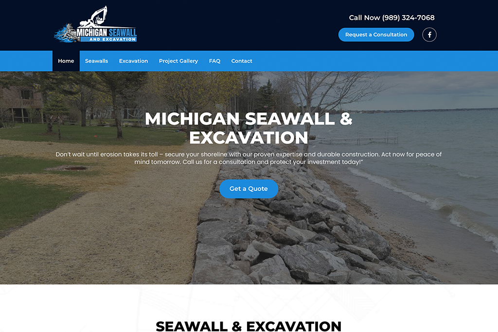 Seawall and Excavation Website