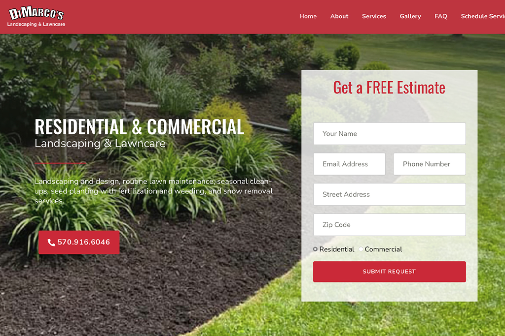 Lawn Care Business Website